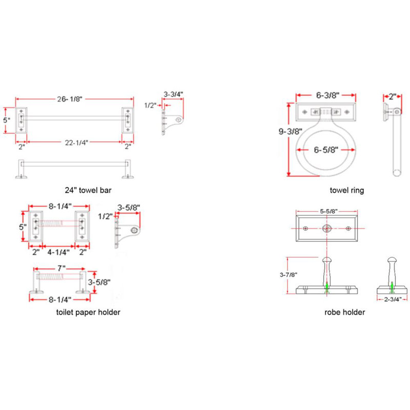 Design House 4 - Piece Bathroom Hardware Set | Wayfair